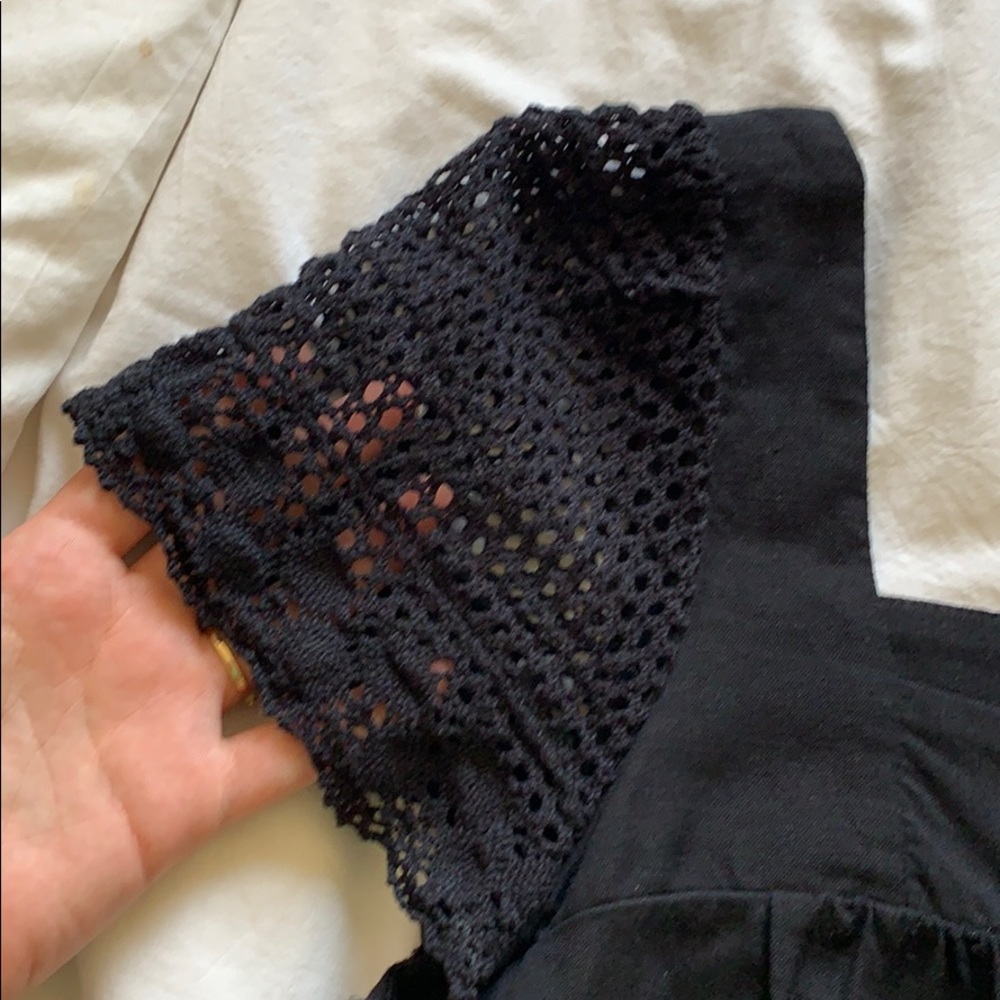Old Navy Crocheted Sleeve Square Neck Top